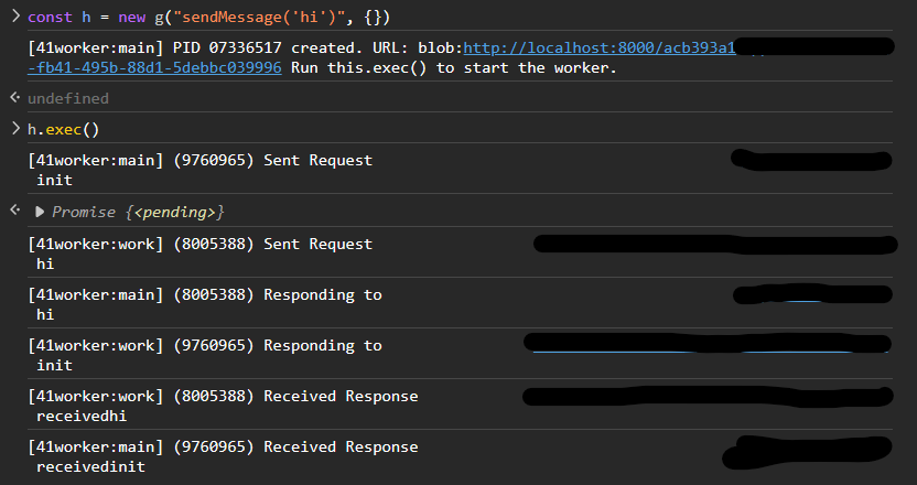REPL of Program communicating with the Kernel